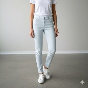 Ted Baker ($260) NWOT Light Blue Skinny Pants Pastel Stretch Cigarette Sz 32